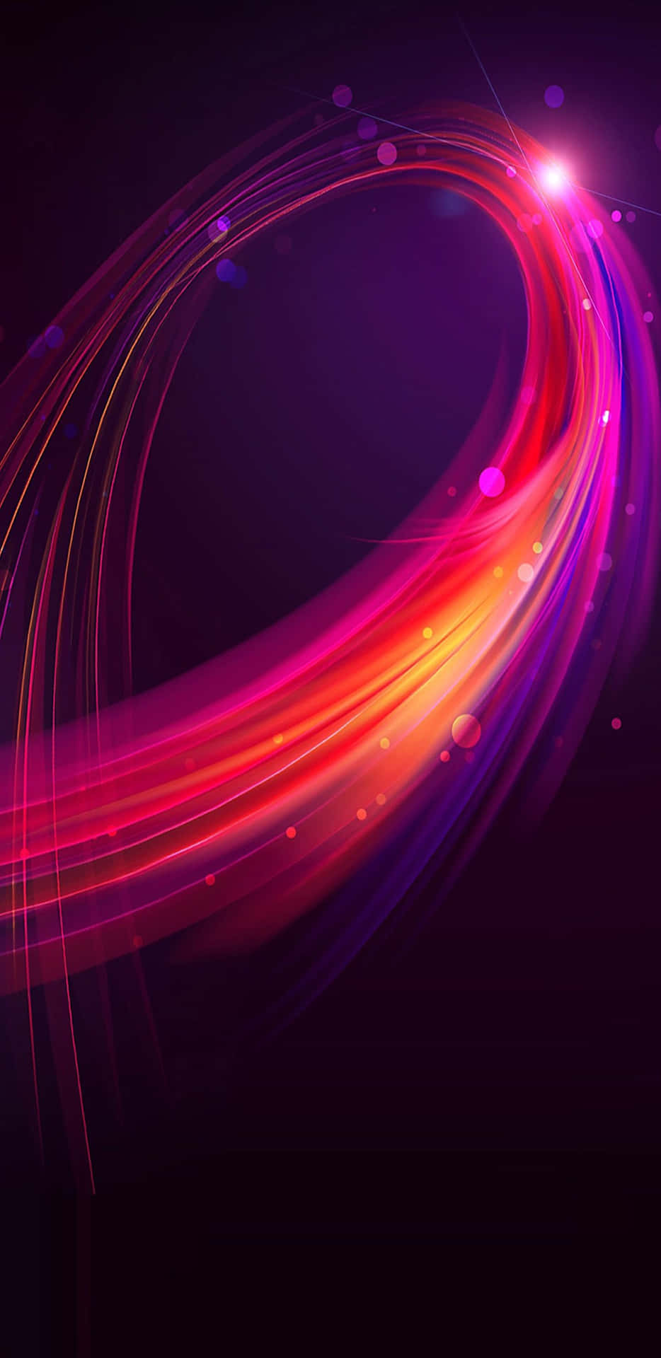 Glowing Wave In Red And Purple Background