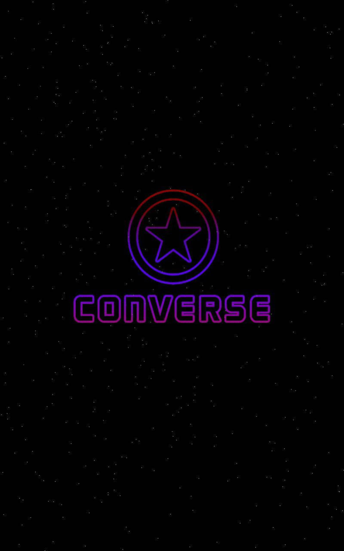 Rød Og Lilla Converse Logo Wallpaper