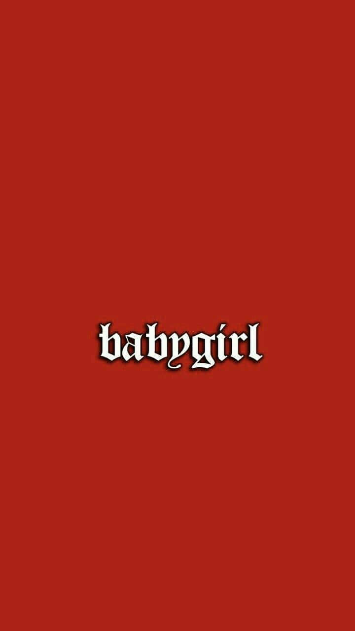Baby Girl - A Red Background With The Word Baby Girl Wallpaper