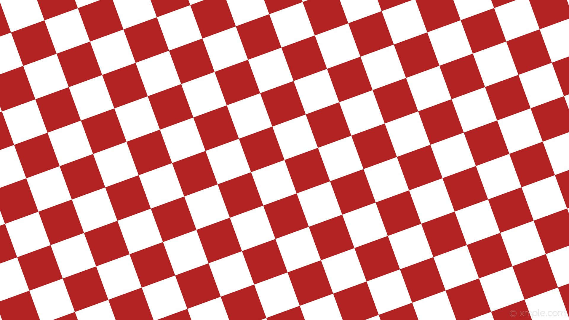 A Red And White Checkered Pattern Wallpaper