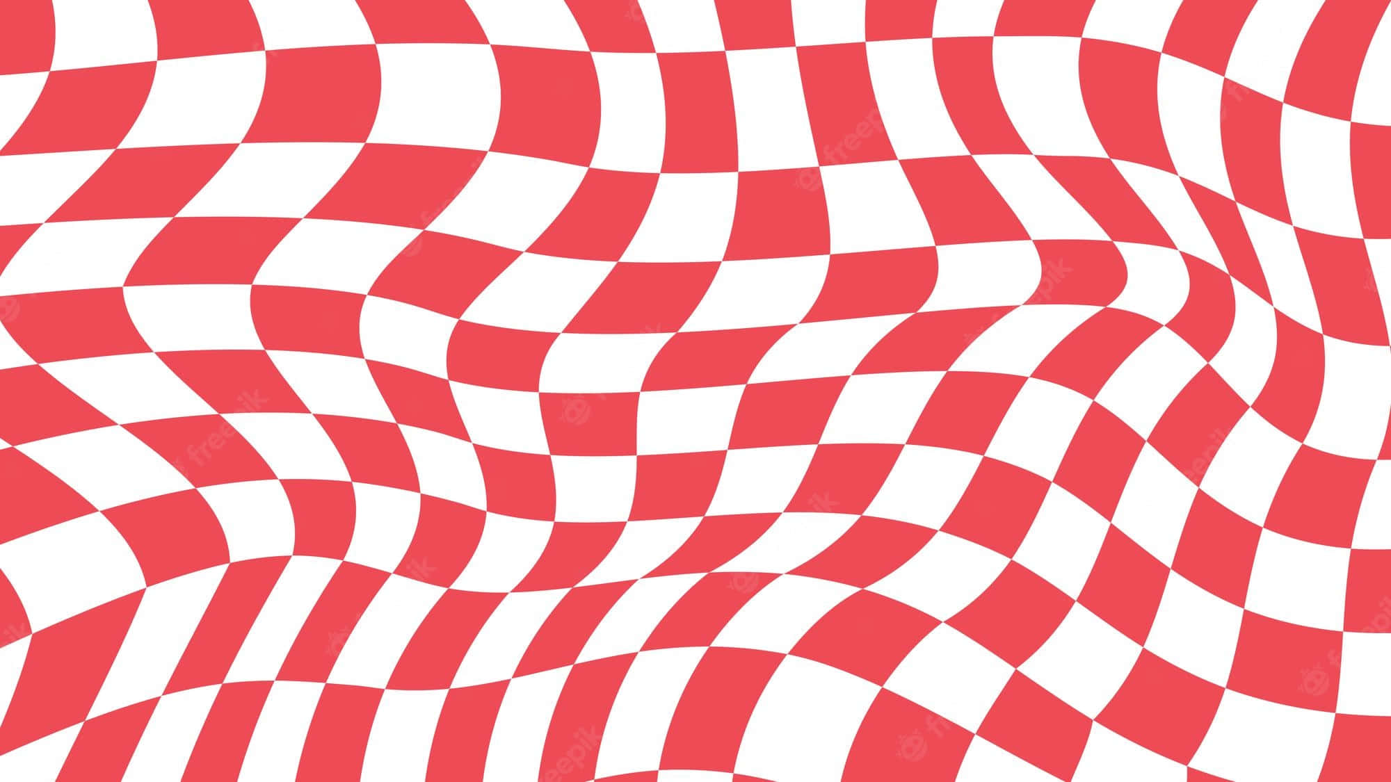 A Red And White Checkered Pattern Wallpaper