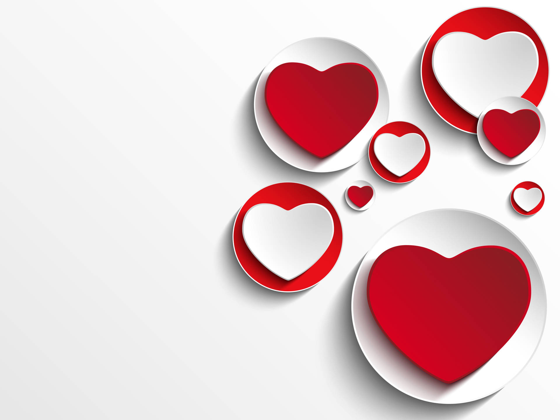 Red And White Awesome Heart Wallpaper