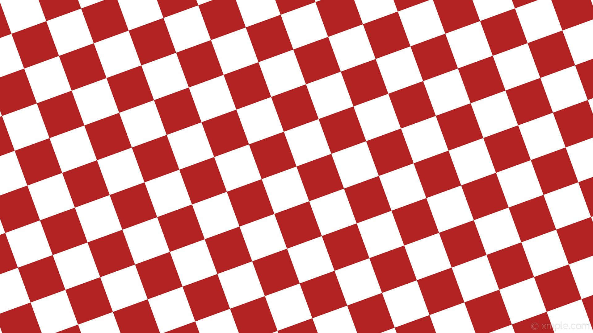 A Red And White Checkered Pattern