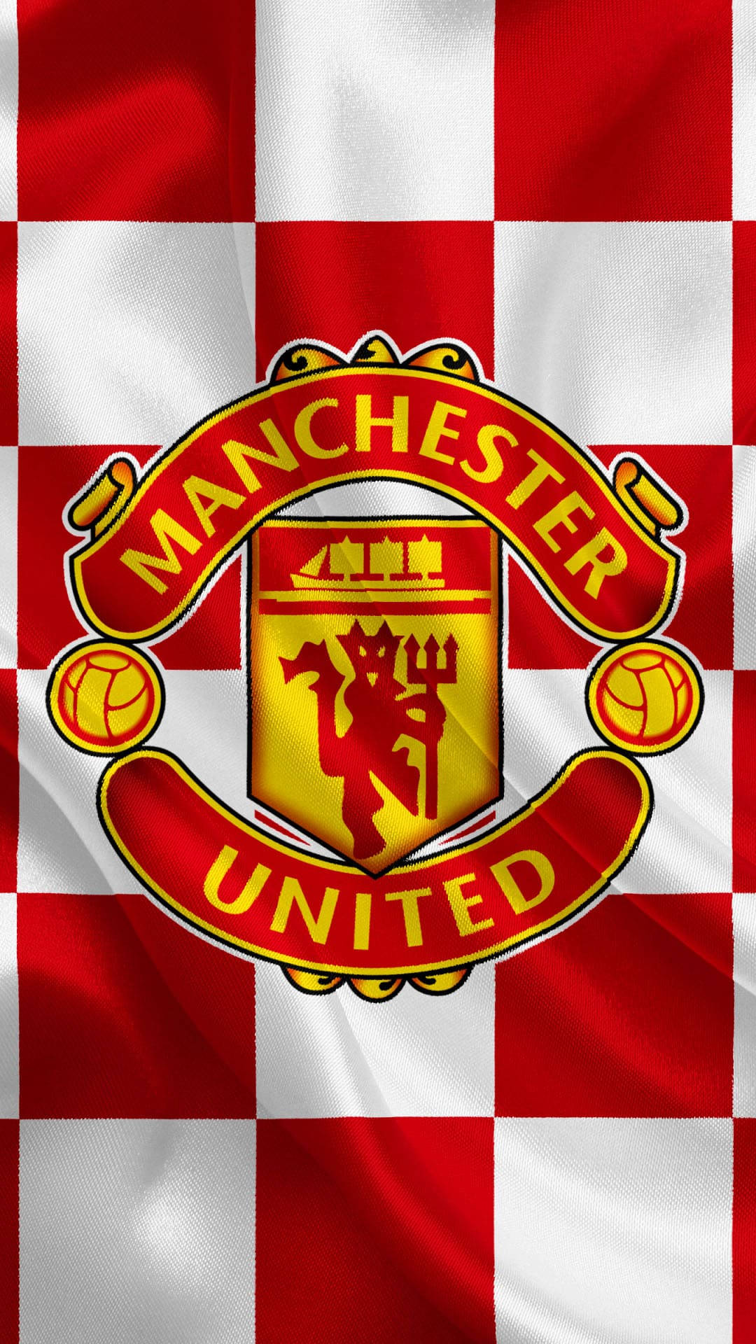 Red And White Checkered Manchester United Mobile