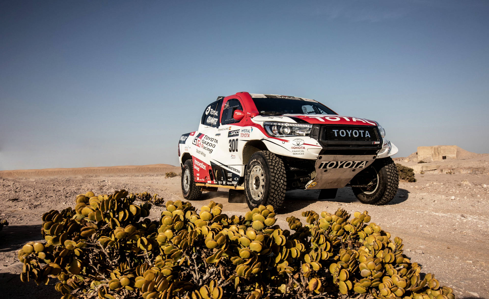 Red And White Hilux Toyota 4K Wallpaper