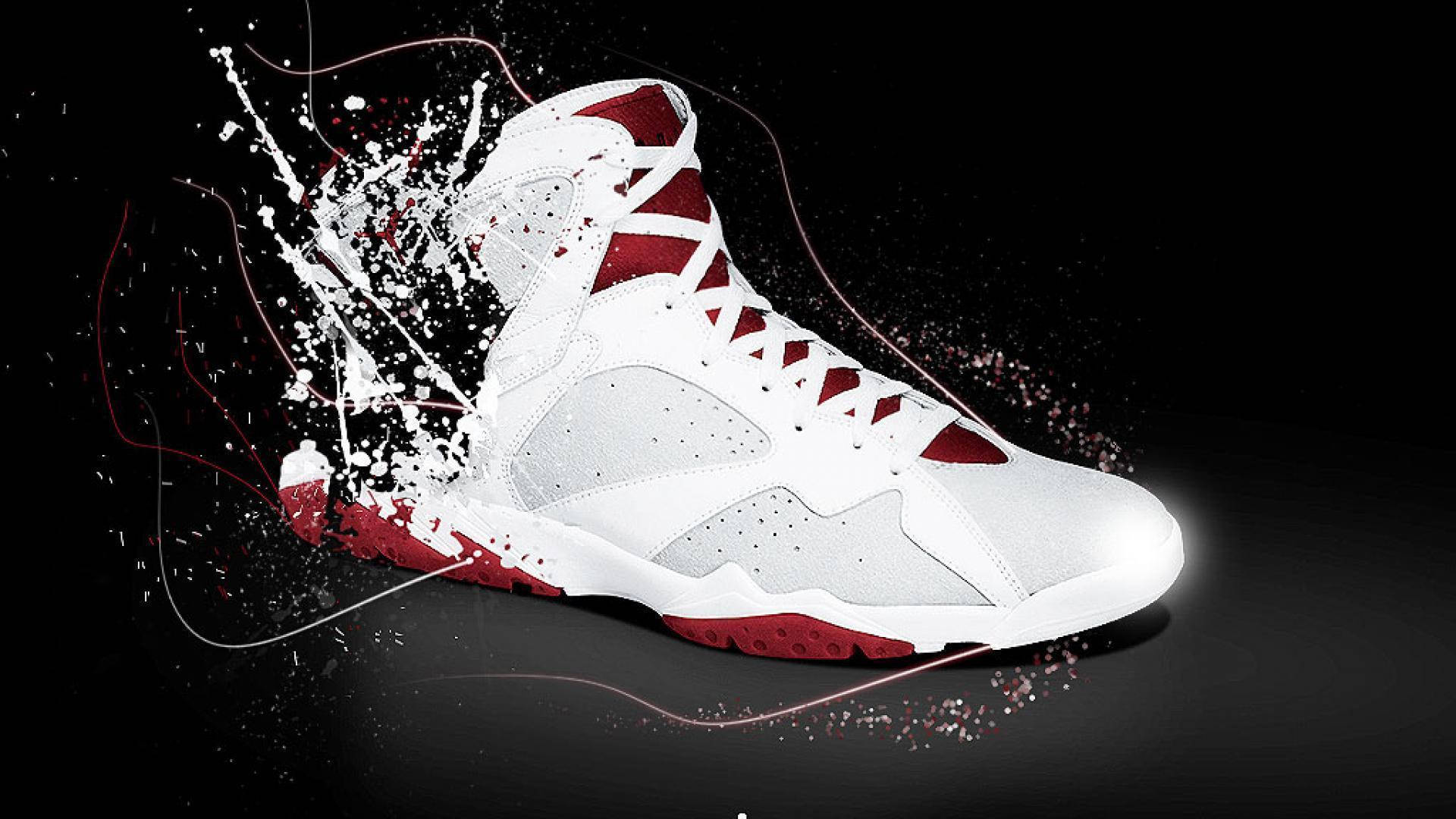 Red And White Jordan 7 Shoes