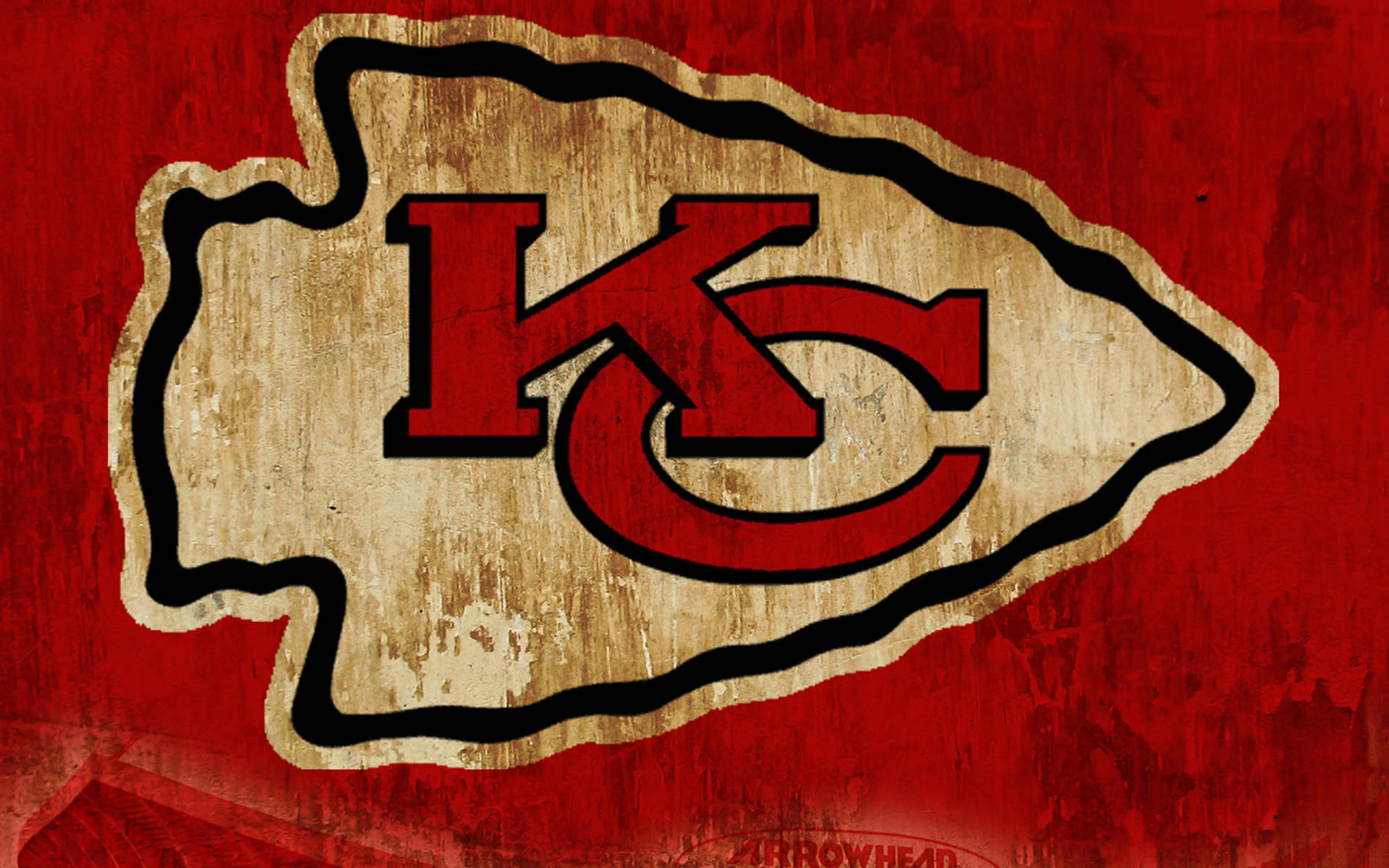 Red And White KC Chiefs Logo Wallpaper