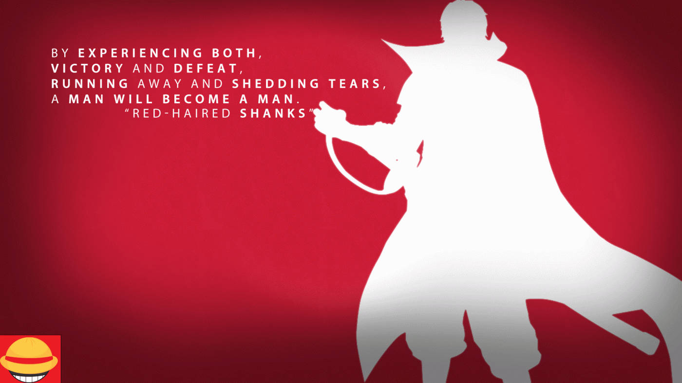 Red And White Silhouette Of Shanks One Piece Wallpaper