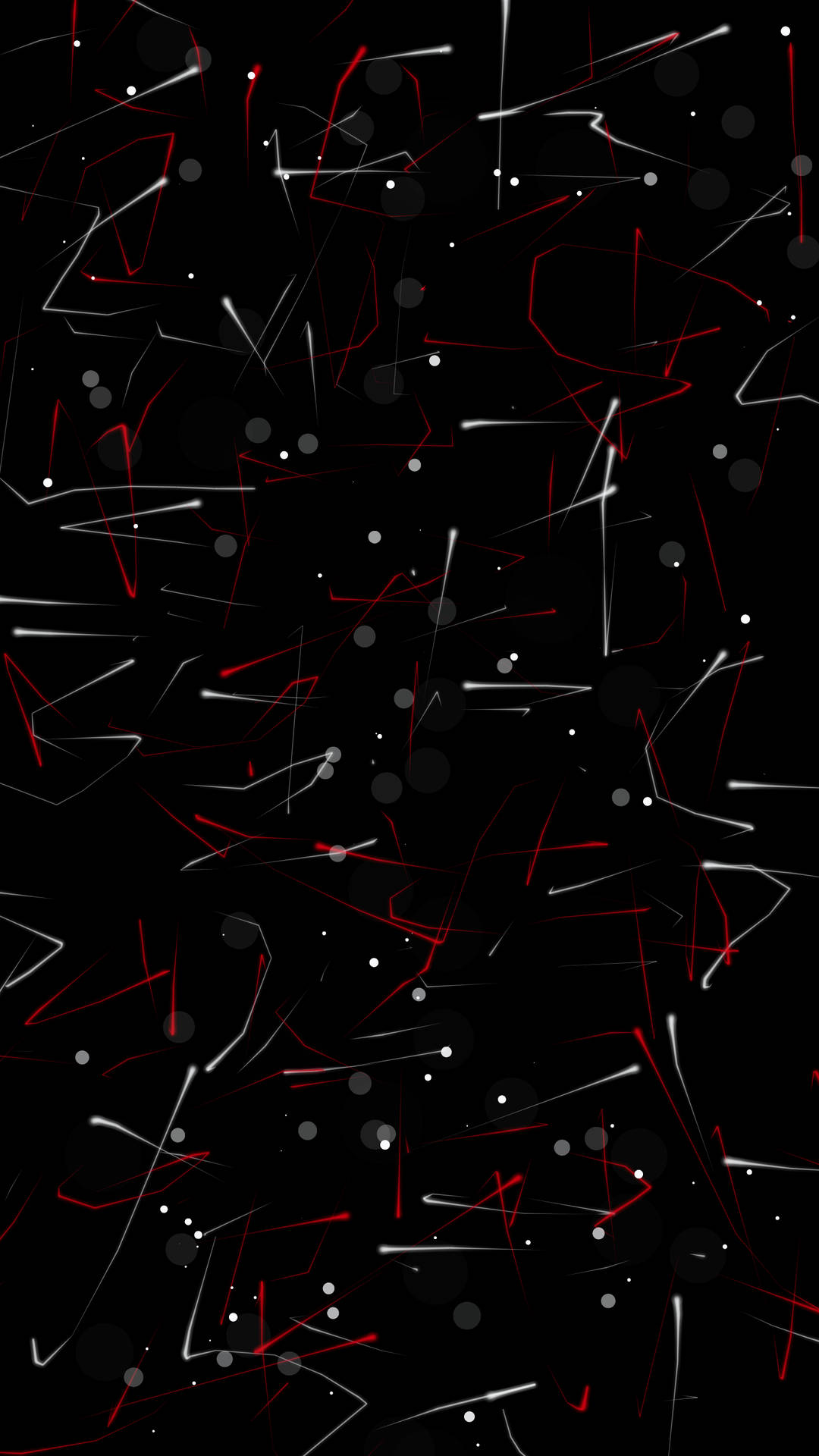 Røde og hvide prikker på sort baggrund Wallpaper