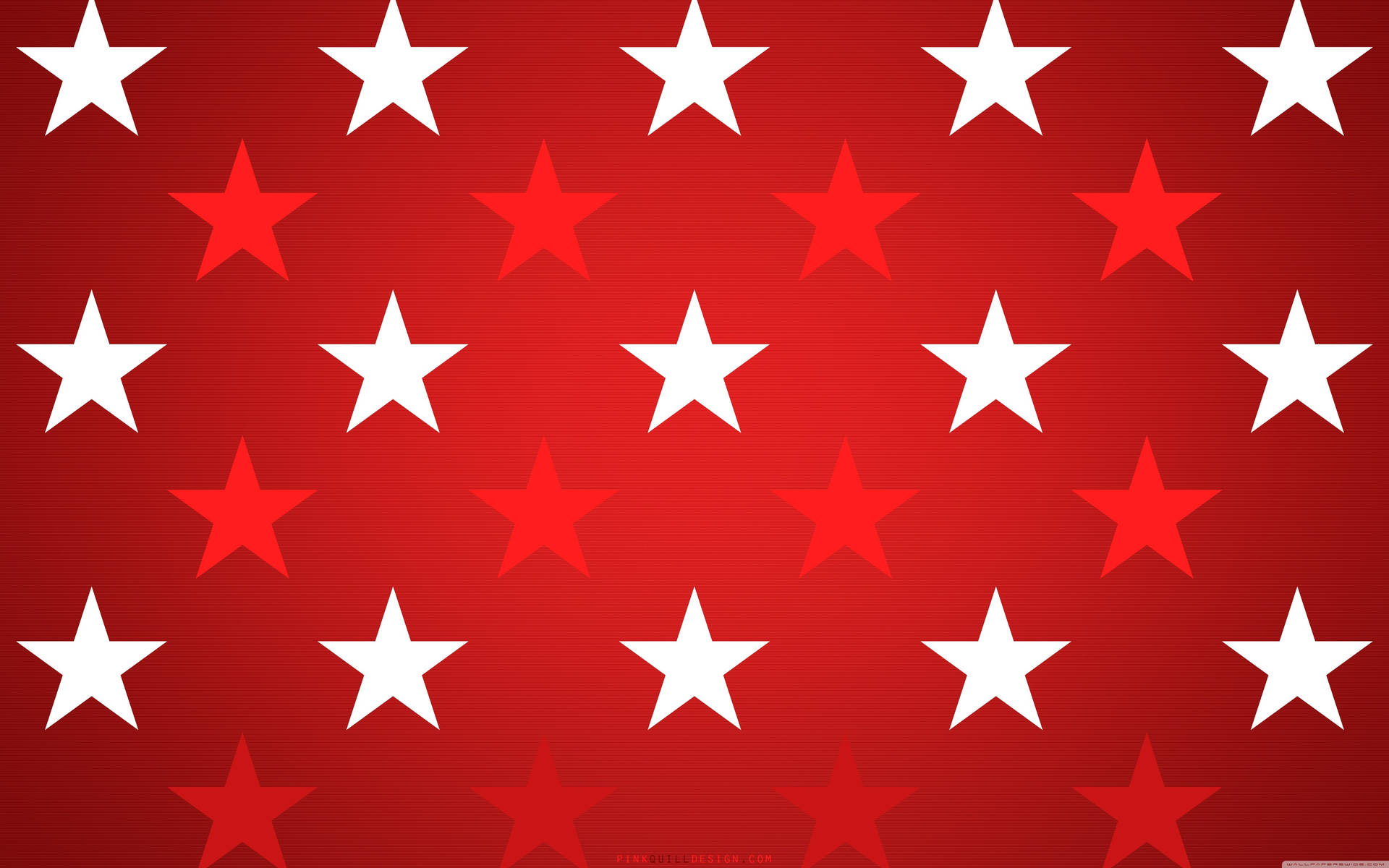 Røde Og Hvide Stjerner Mønster Wallpaper