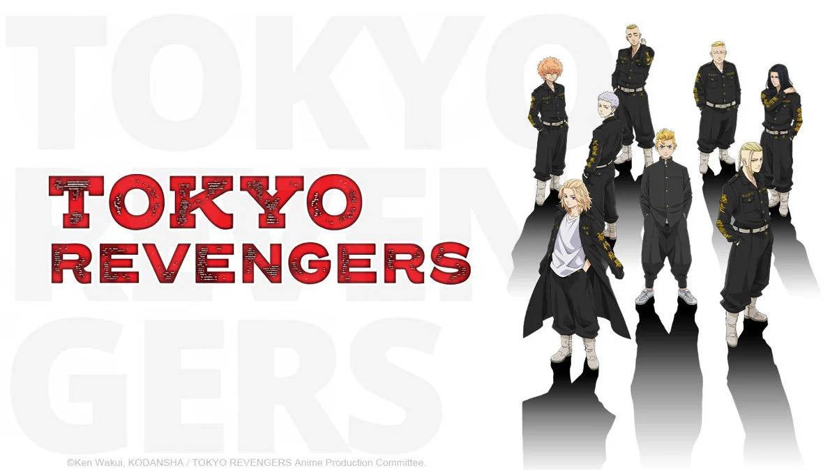 Estéticade Tokyo Revengers En Rojo Y Blanco. Fondo de pantalla