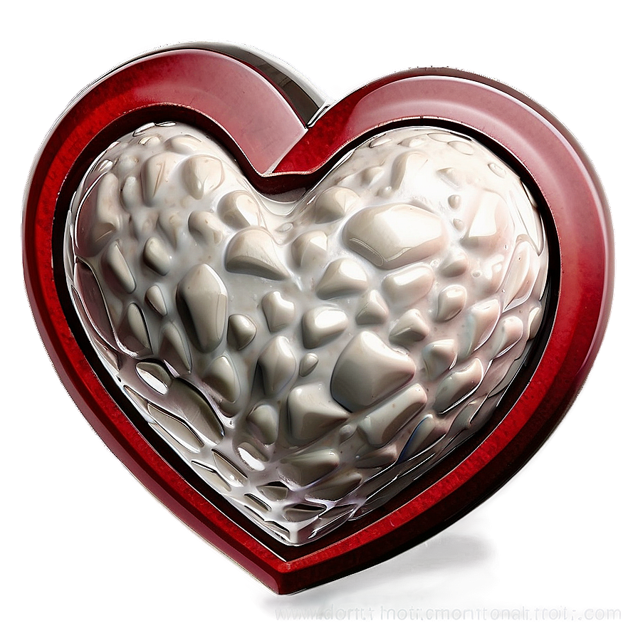 Red And White Valentine Heart Png Pgg58 PNG