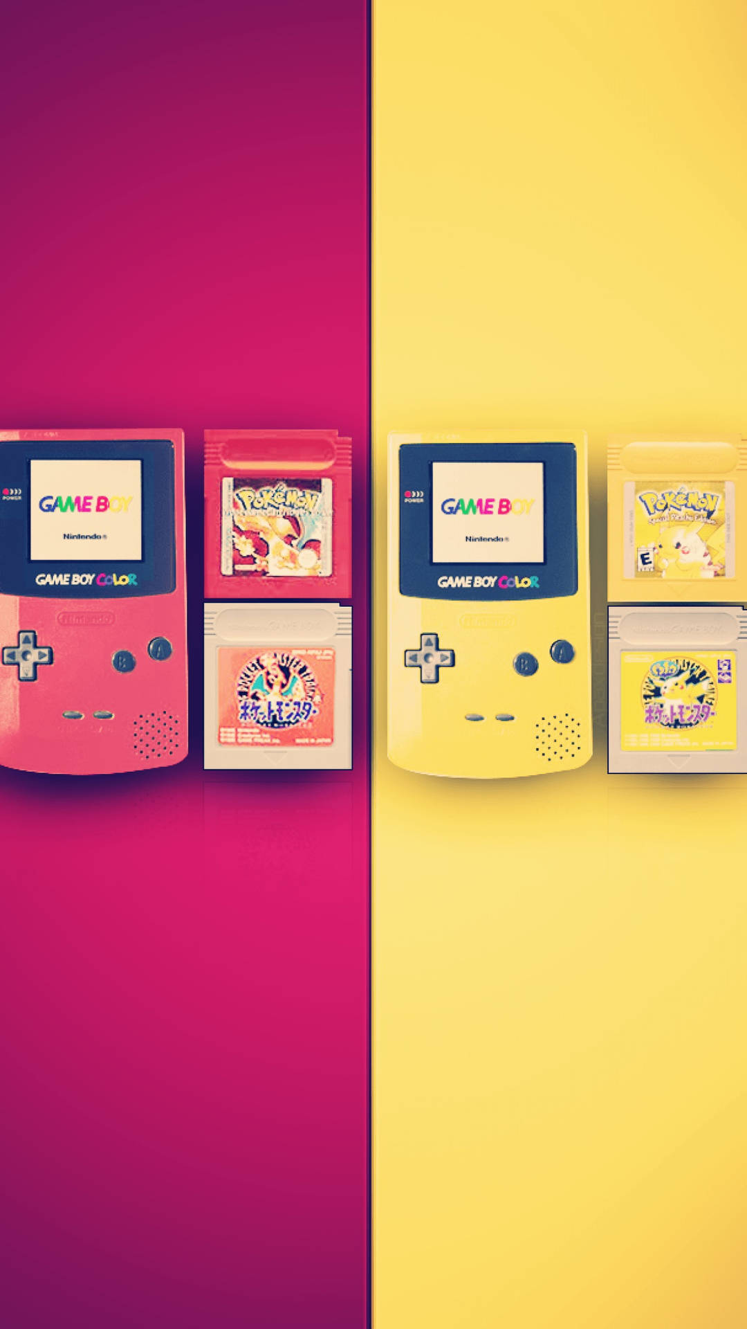 Red And Yellow Game Boy Color Wallpaper