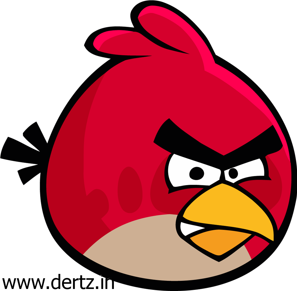 Red Angry Bird Character PNG