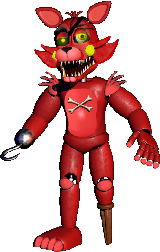 Red Animatronic Figure PNG