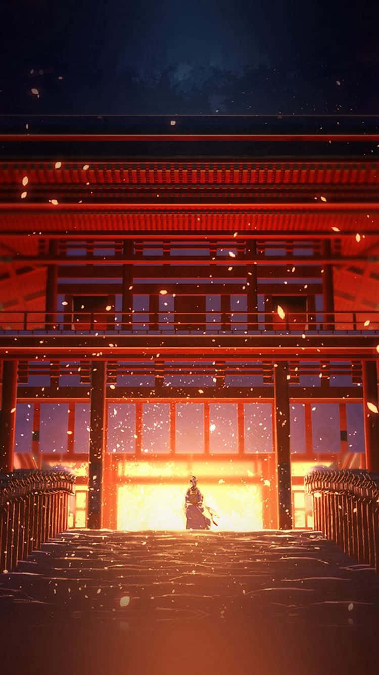 Red Fire Anime Aesthetic Wallpaper