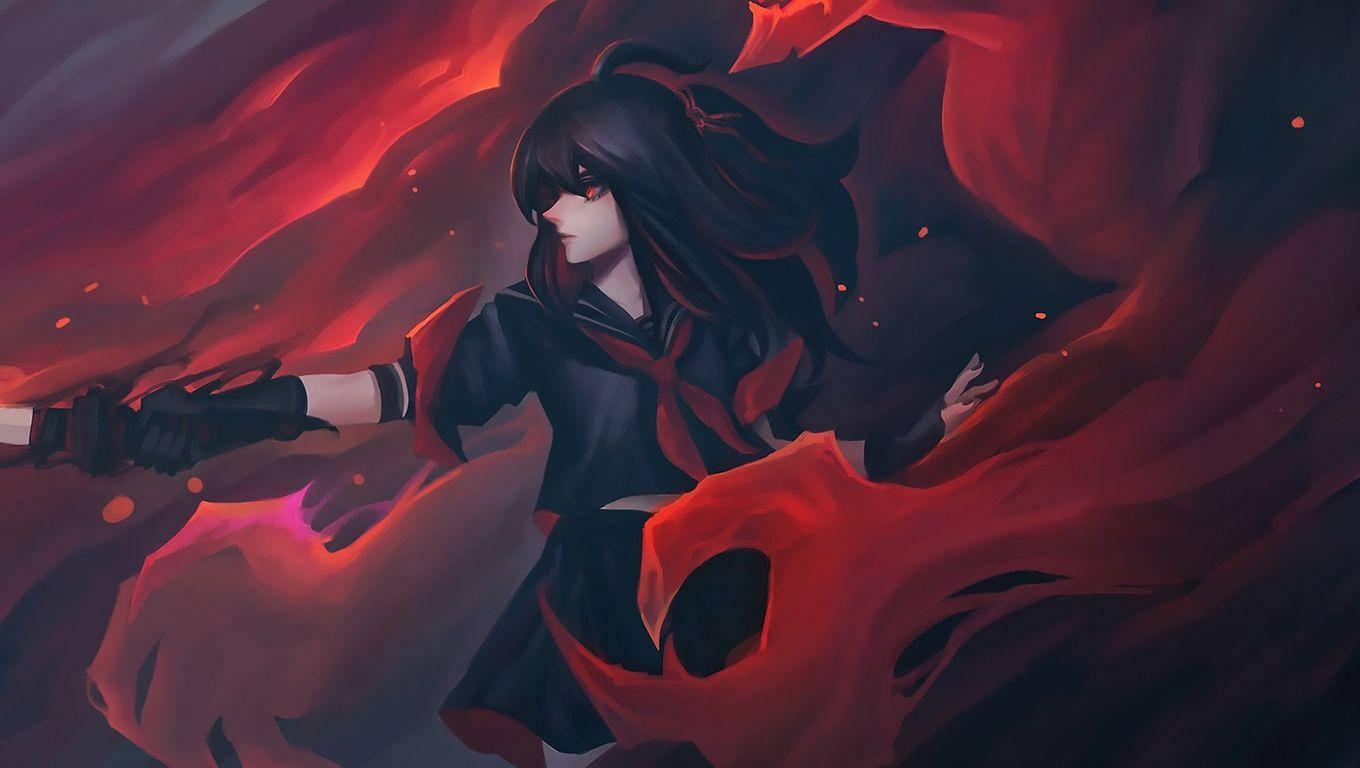 Red Anime Fire Wallpaper