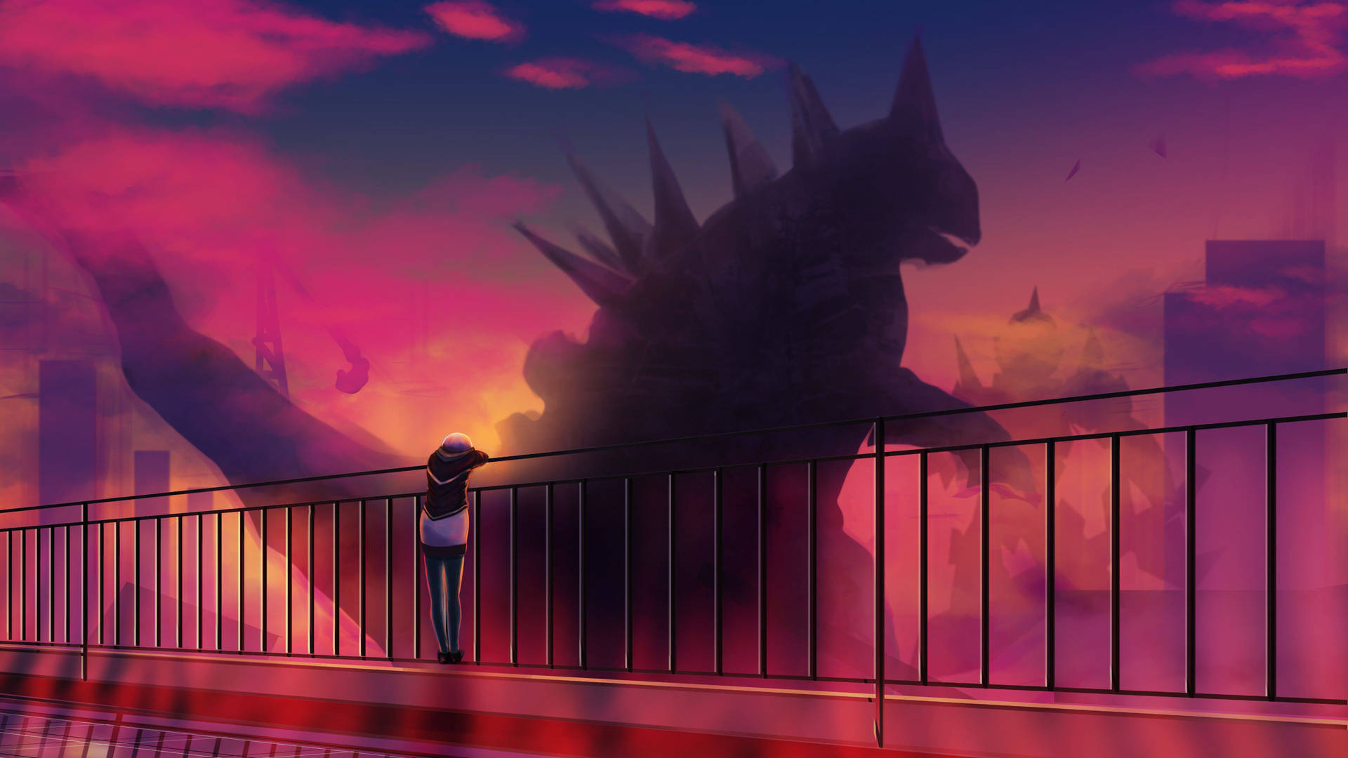 Red Anime Godzilla