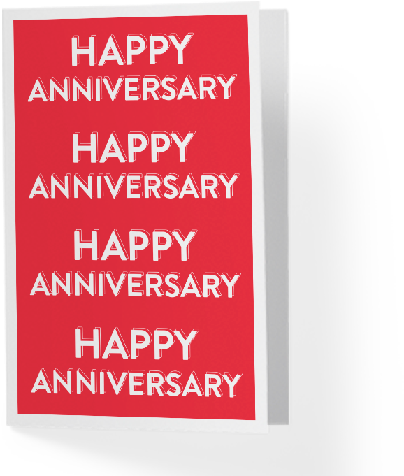 Red Anniversary Card PNG
