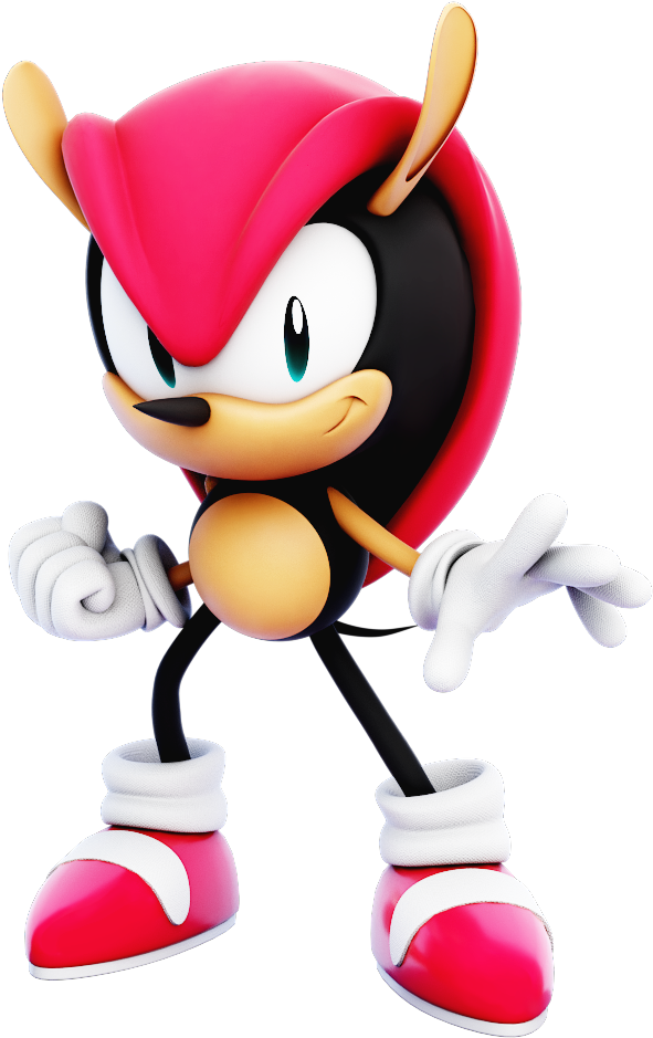 Red Anthropomorphic Hedgehog Character PNG