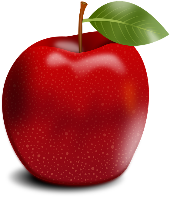 Red Apple Illustration PNG