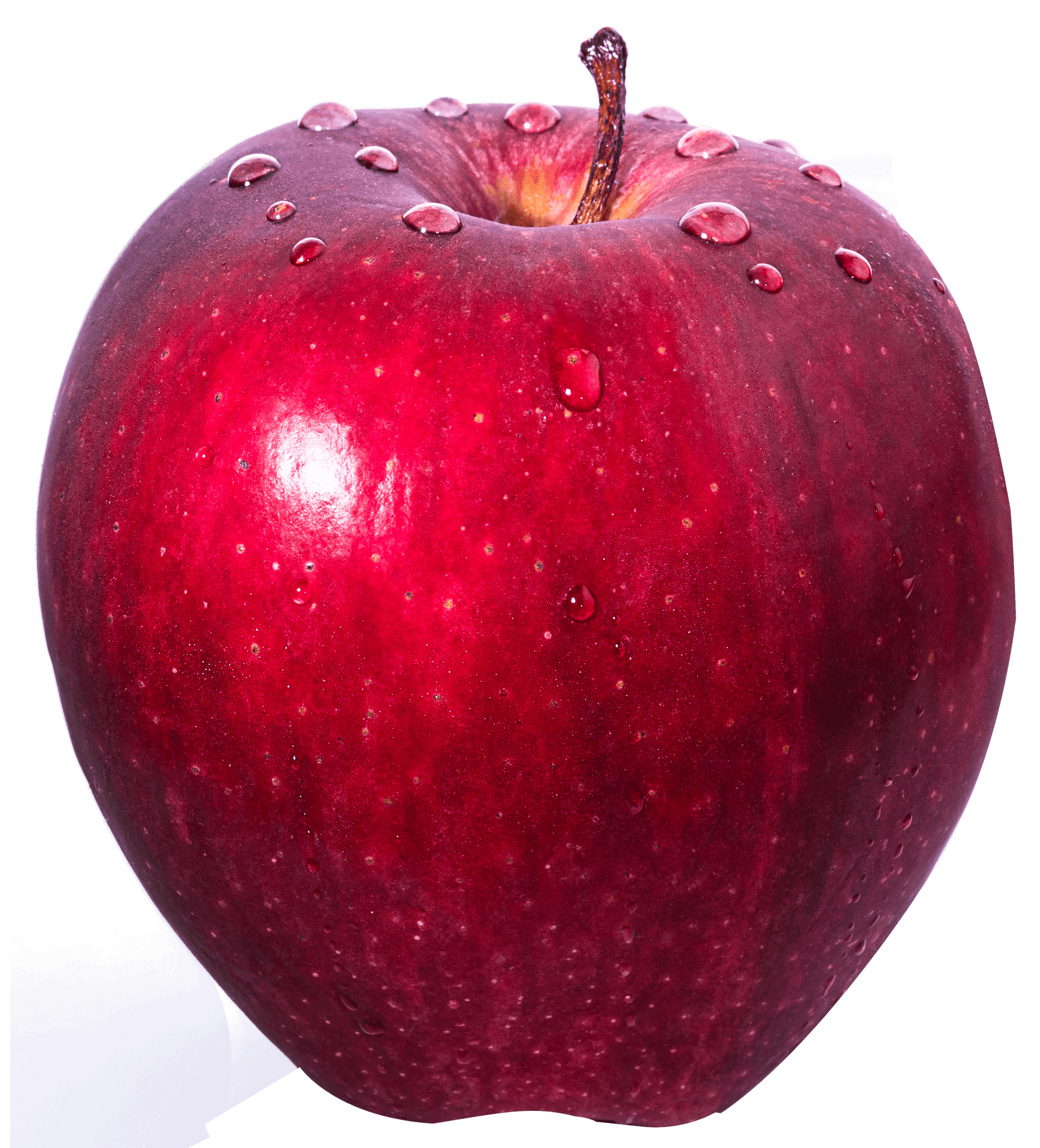 Red Apple With Water Droplets.png PNG