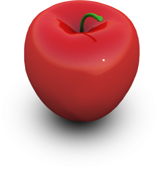 Red Apple3 D Render PNG