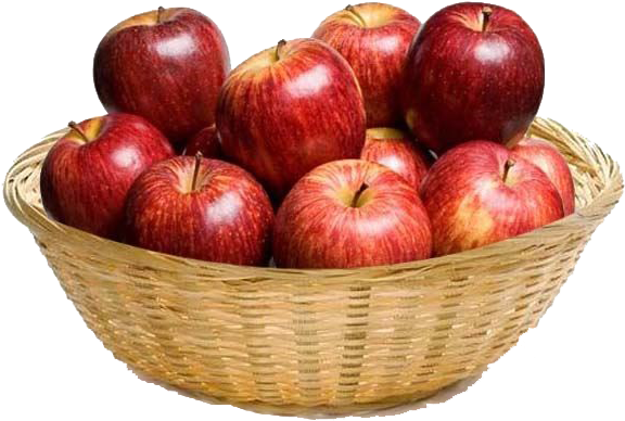 Red Applesin Basket PNG