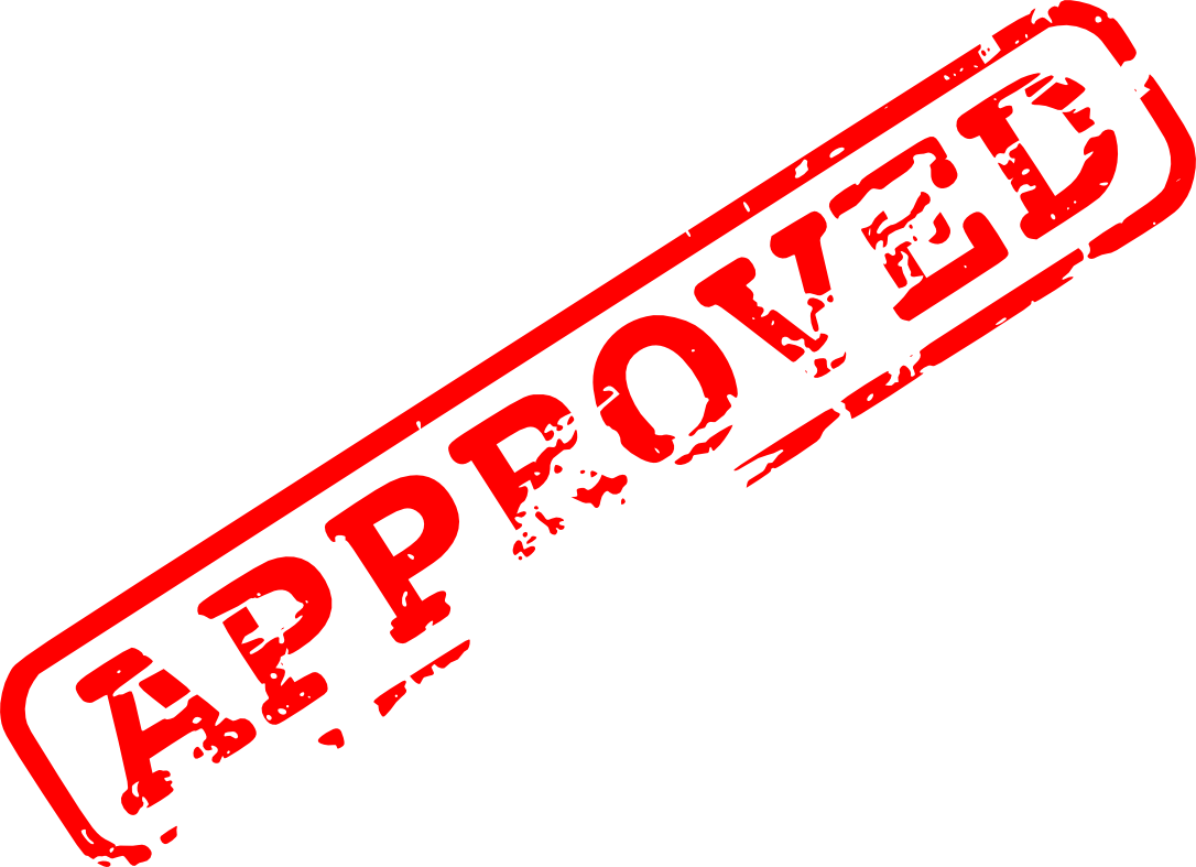 Red Approved Stamp Graphic PNG