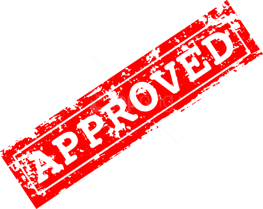 Red Approved Stamp Overlay PNG