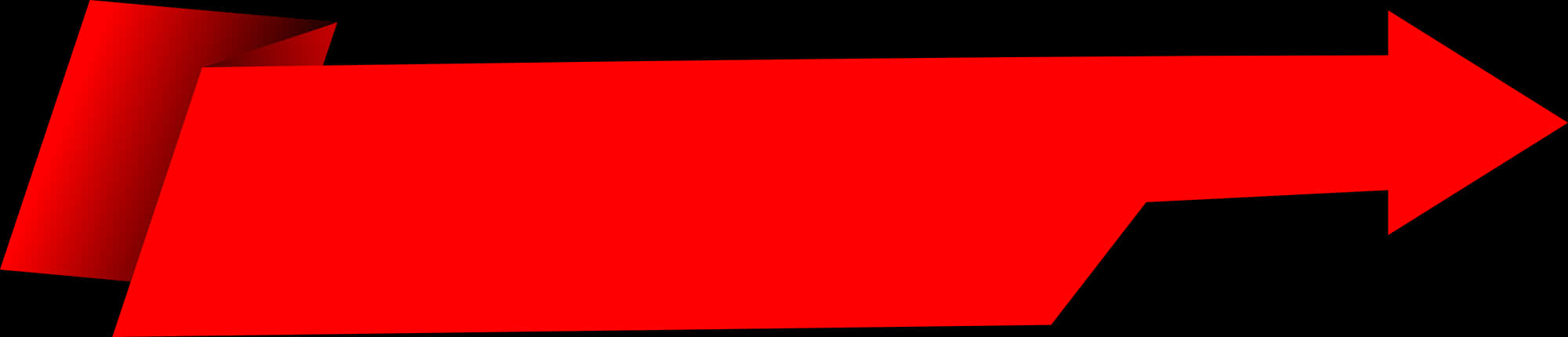 Red Arrow Banner Graphic PNG