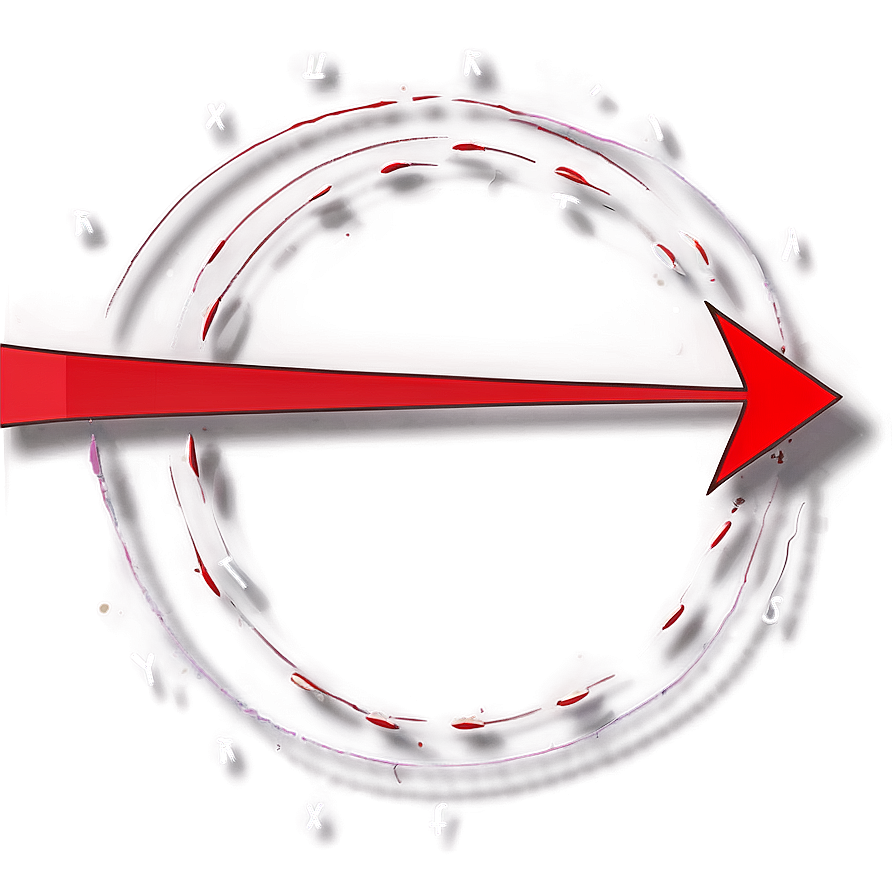 Red Arrow Circular Motion Png 06132024 PNG