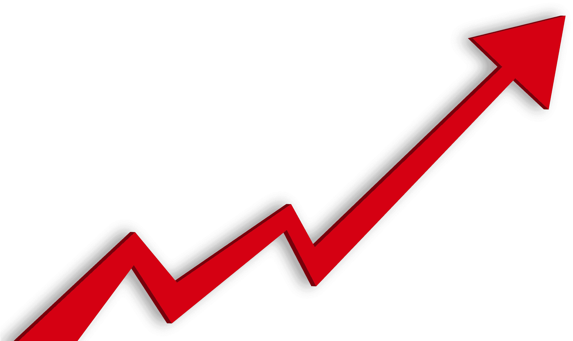 Red Arrow Growth Graph PNG