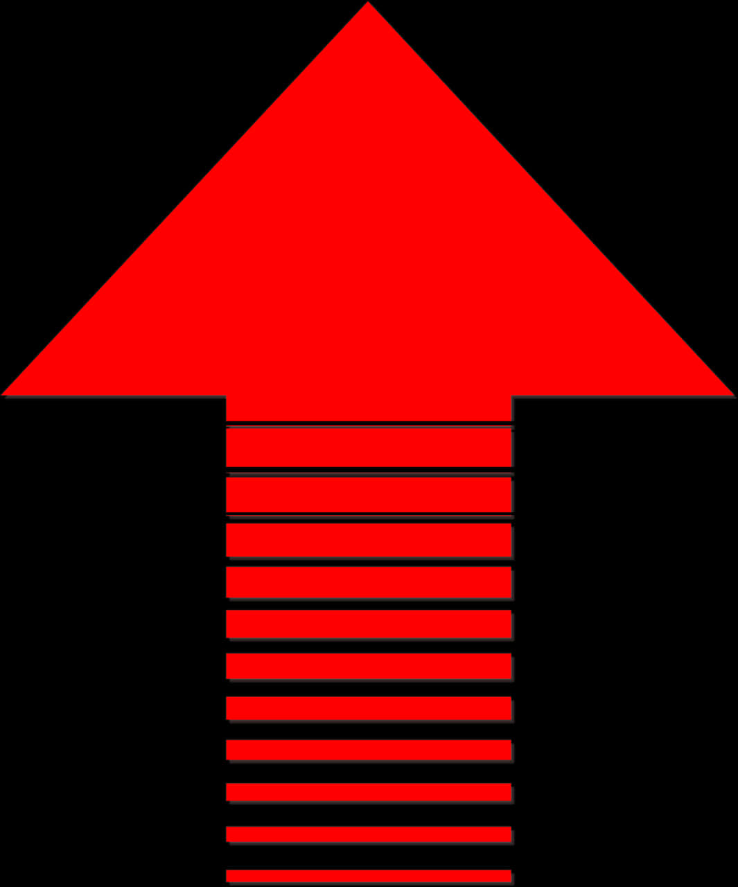 Red Arrow Up Graphic PNG