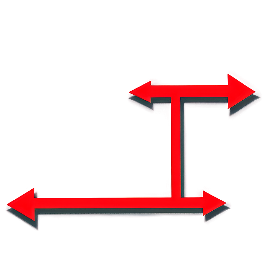 Red Arrow With Outline Png 83 PNG