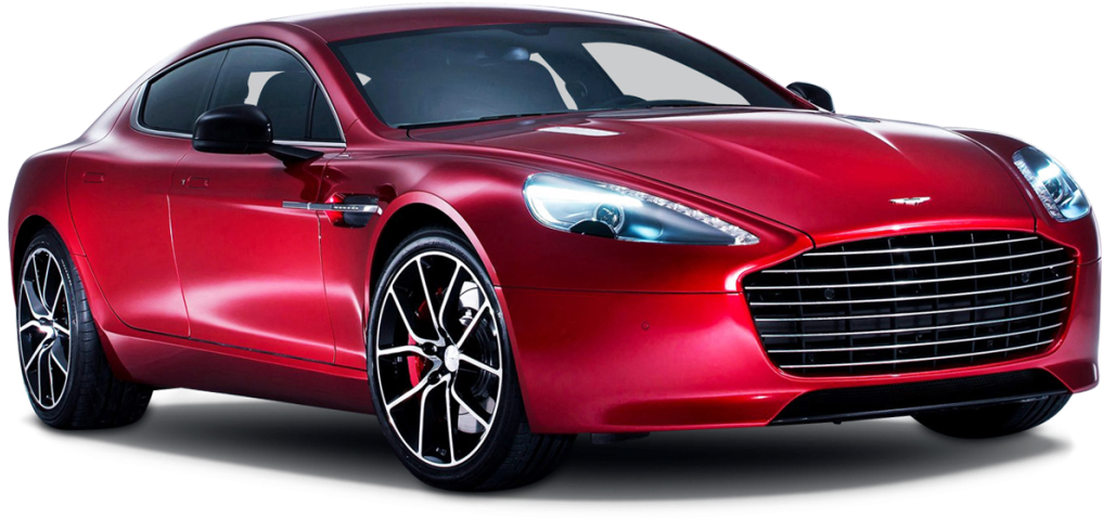 Red Aston Martin D B11 Angled Front View PNG