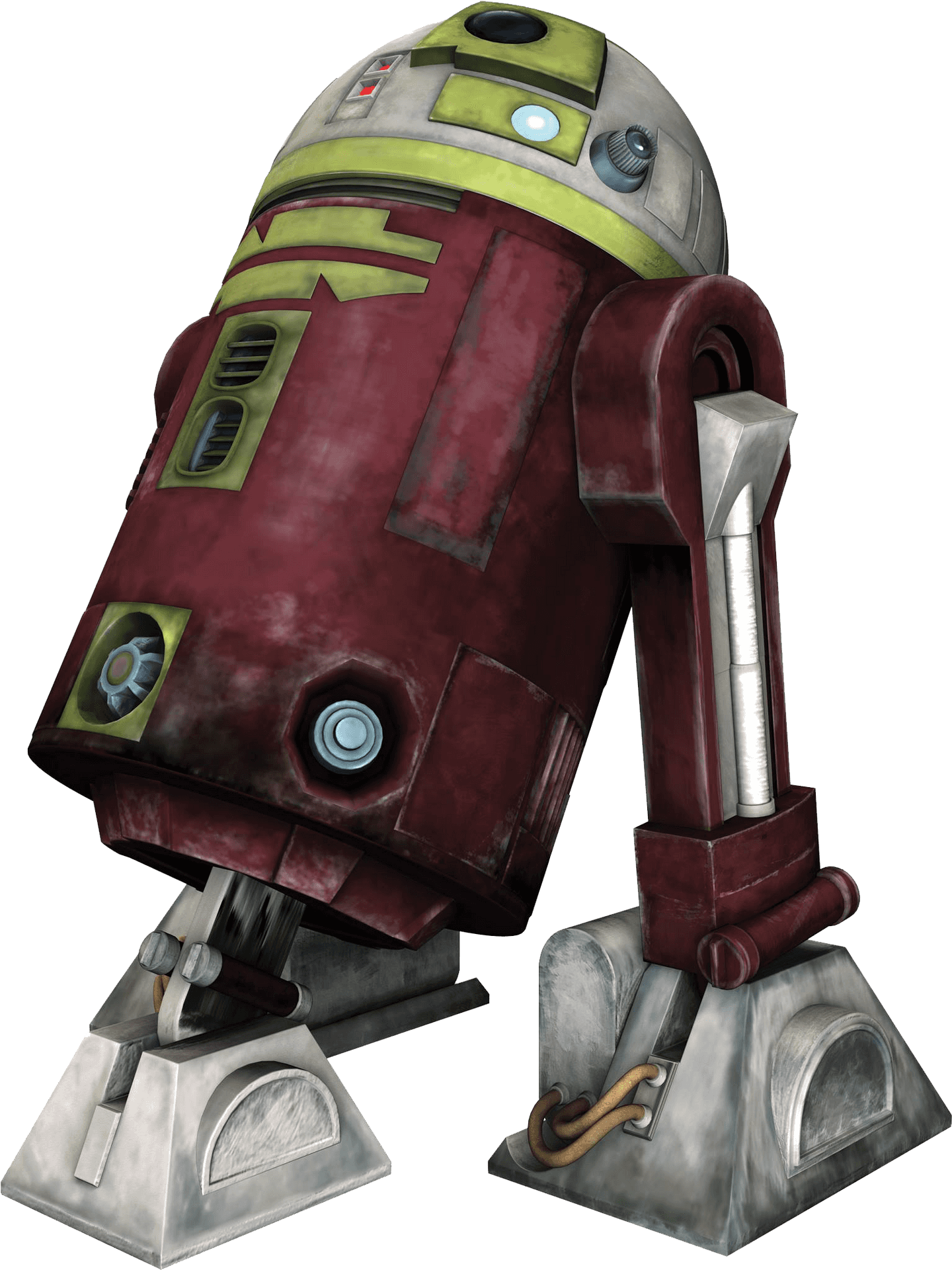 Red Astromech Droid Illustration PNG