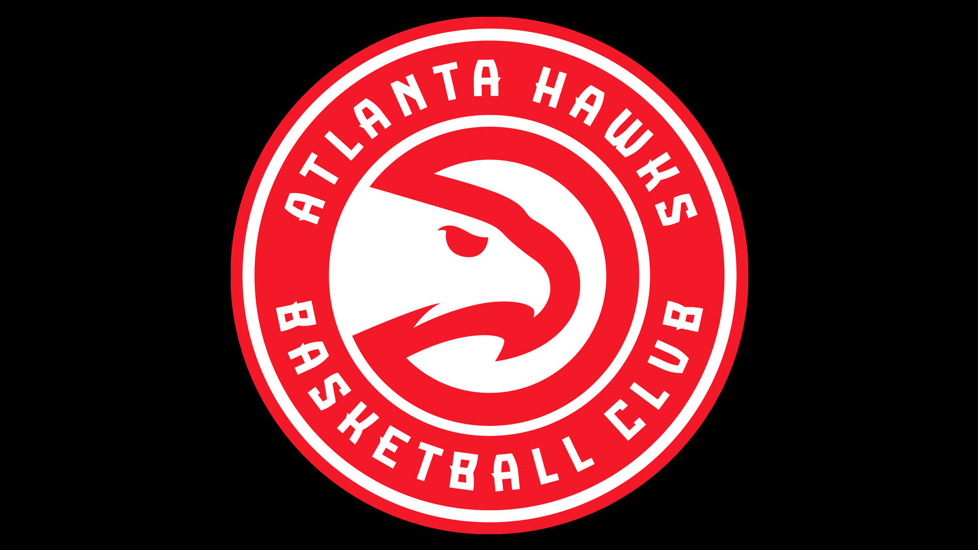 Rød Atlanta Hawks Logo på en Hvid Baggrund Wallpaper