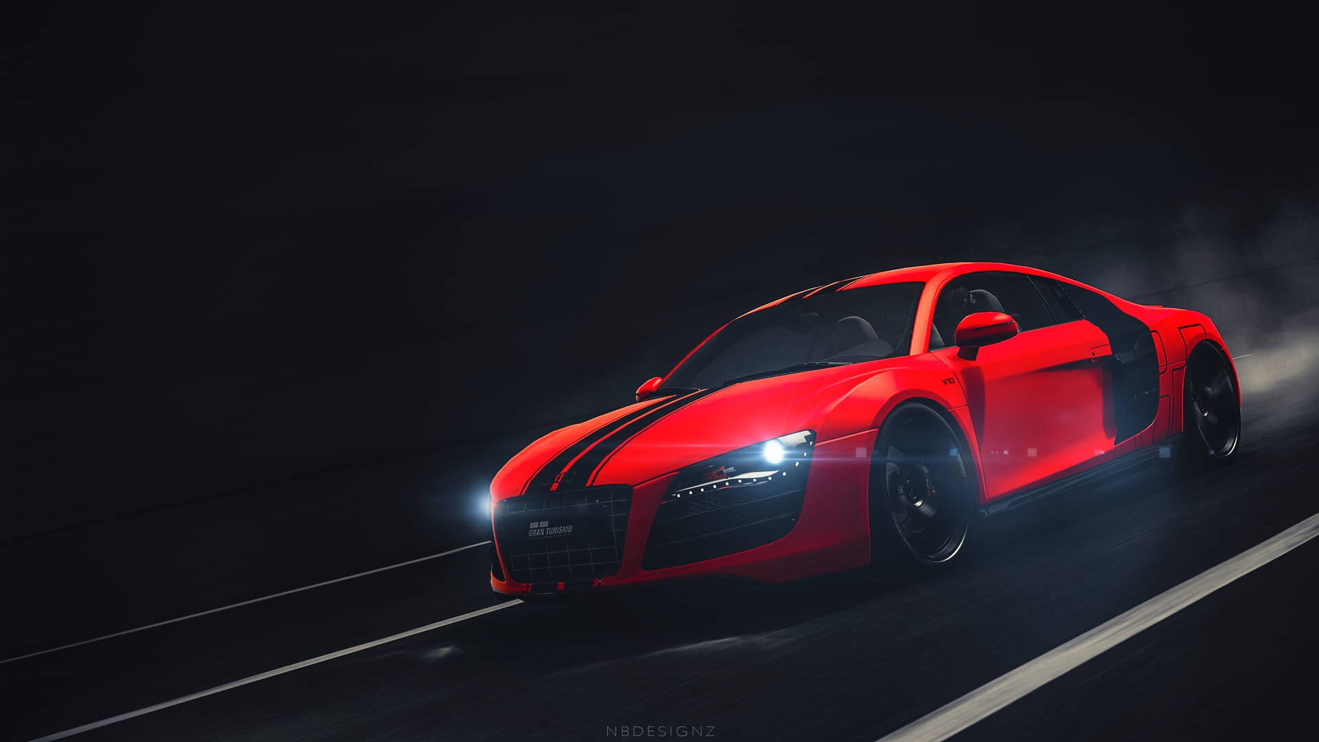 Carroesportivo Audi R8 Vermelho. Papel de Parede