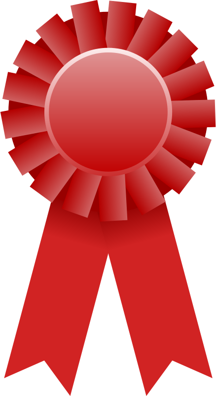 Red Award Ribbon Graphic PNG