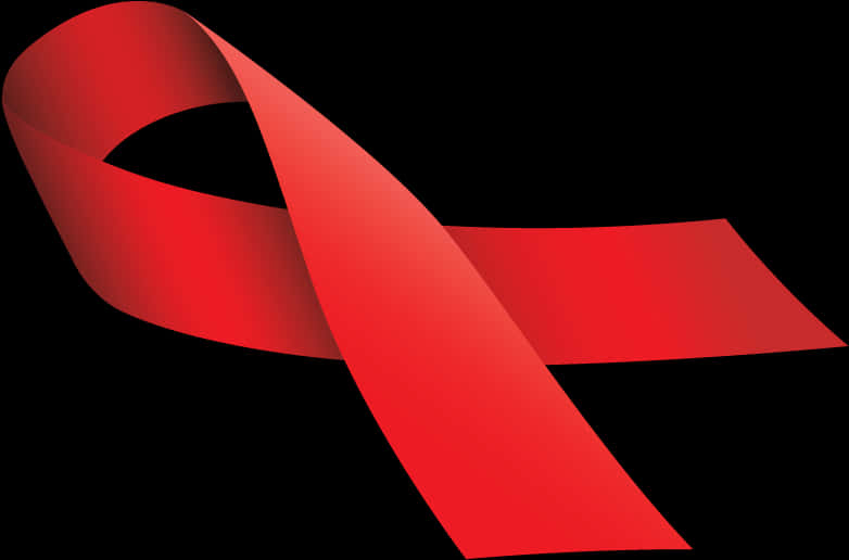 Red Awareness Ribbon Graphic PNG