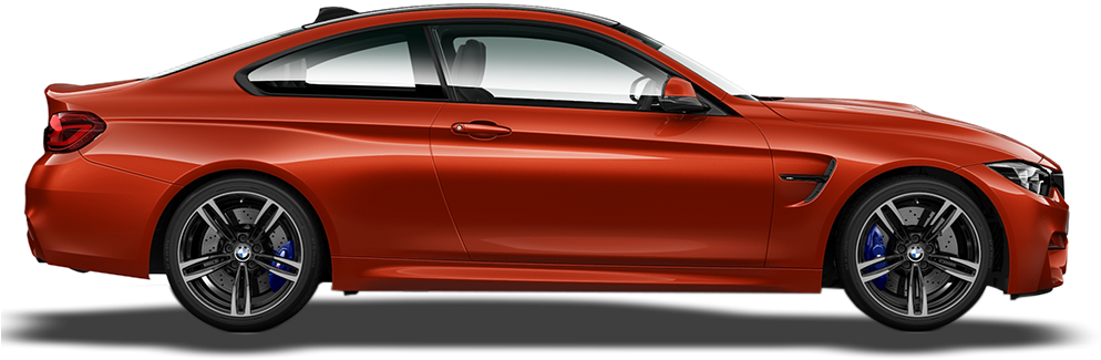 Red B M W Coupe Side View PNG