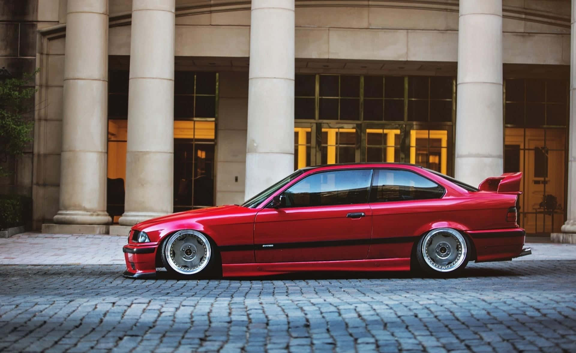 Download Red B M W E36 Coupe Modified Wallpaper | Wallpapers.com