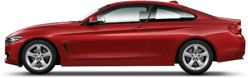 Red B M W4 Series Coupe Side View PNG