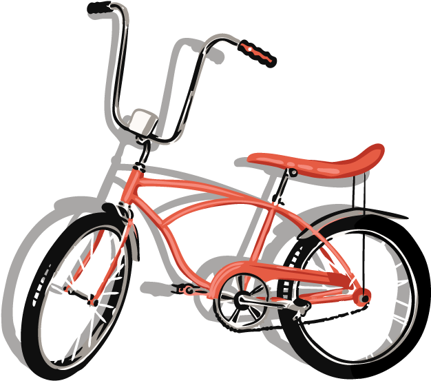Red B M X Bike Illustration PNG