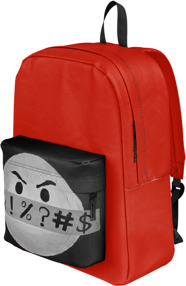 Download Red Backpack Emoticon Print | Wallpapers.com