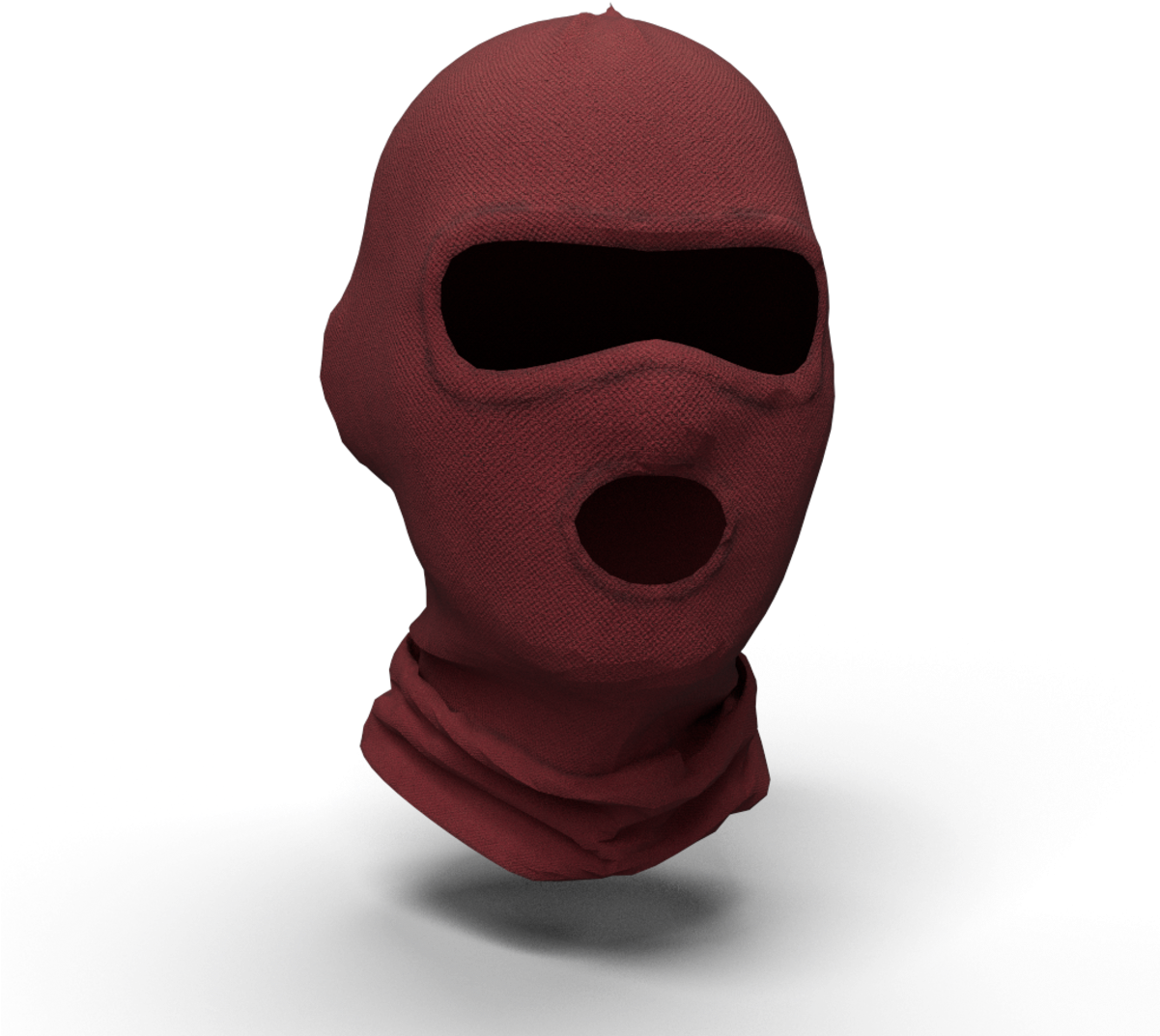 Red Balaclava3 D Model PNG