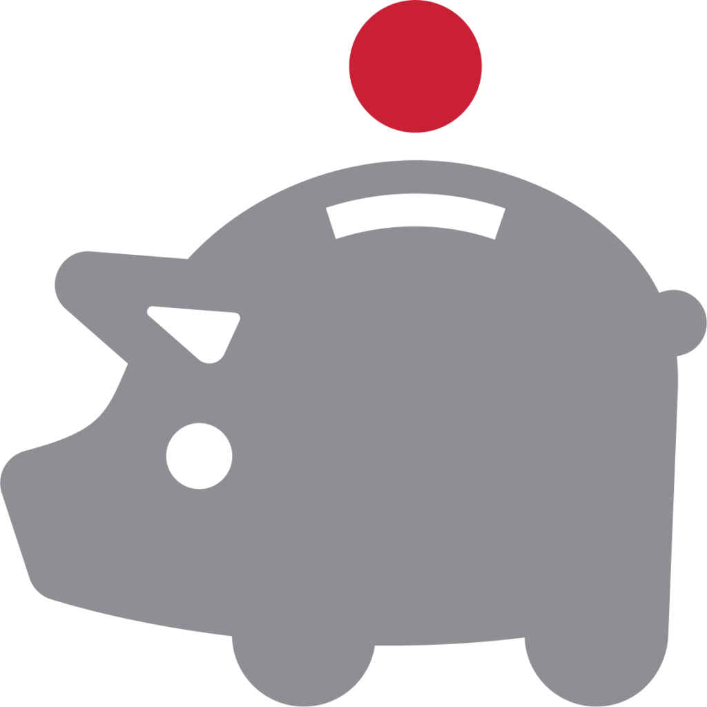 Red Ballon Blue Piggy Bank PNG