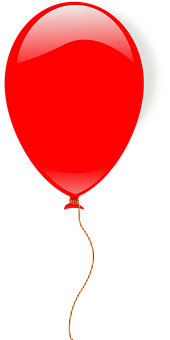 Red Balloon Black Background PNG