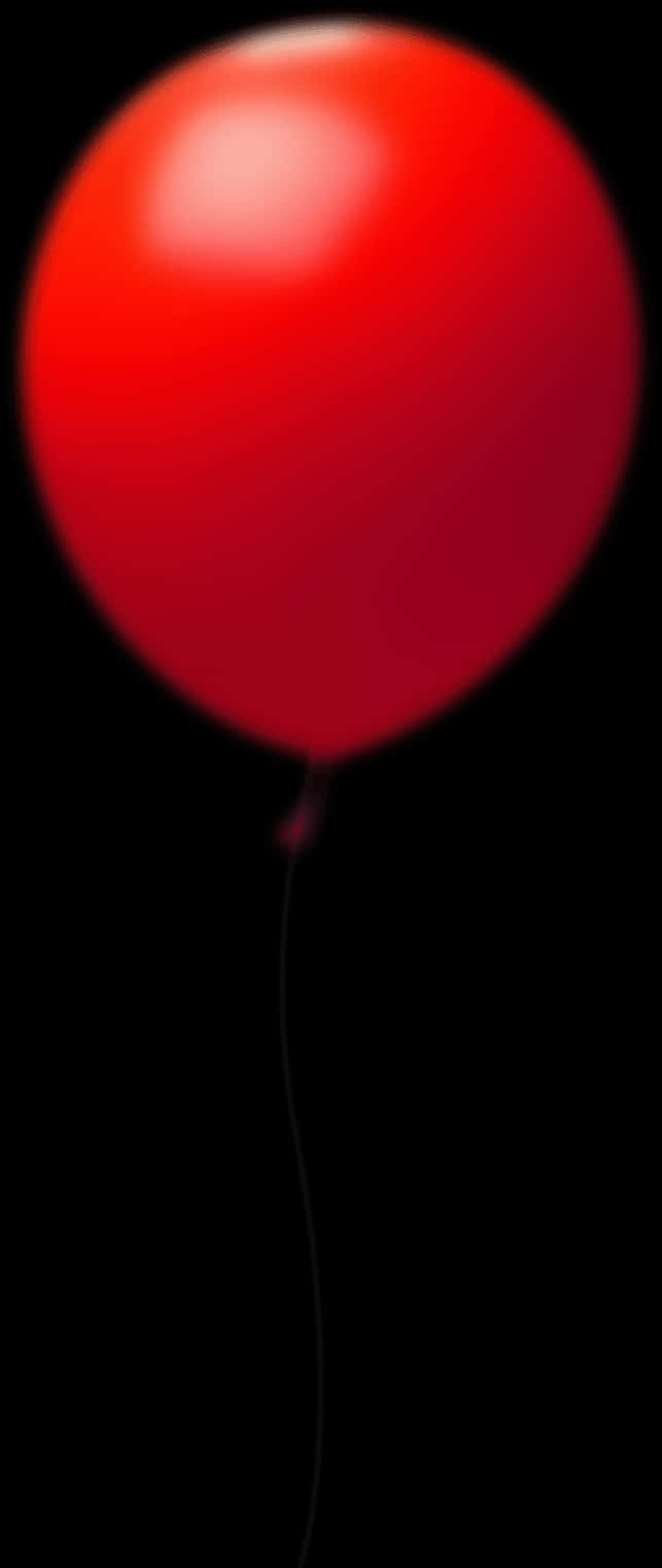 Red Balloonon Black Background PNG